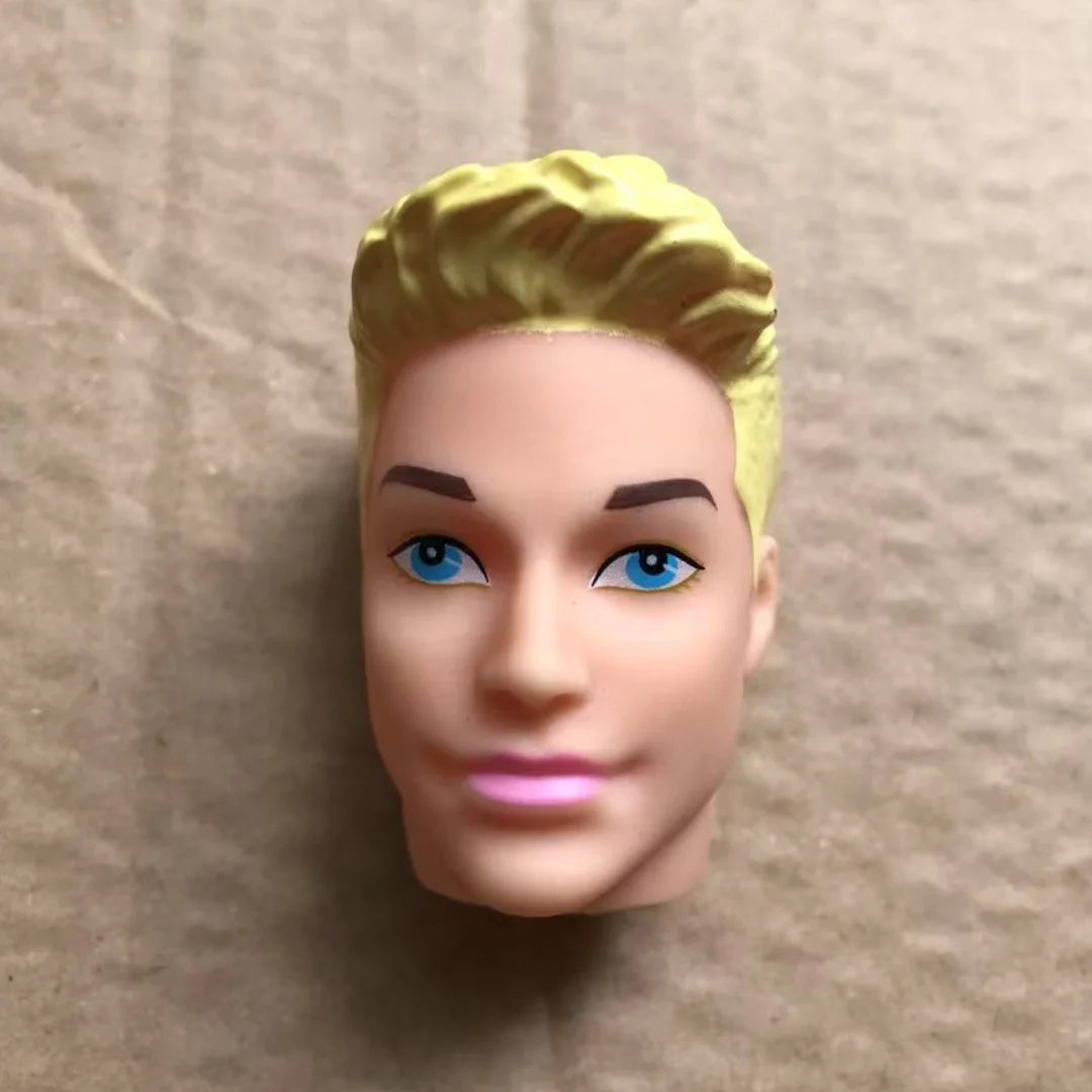 1/6 Male Doll Heads – DIY Ken Doll Parts for Beige Skin Dolls Accessories
