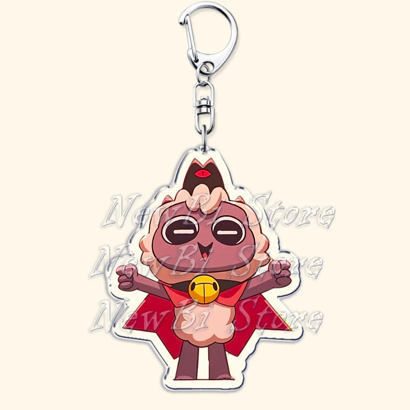 Funny Dark Video Game Sheep Keychain – Cute Lamb & Goat Bag Accessory Gamer Gift