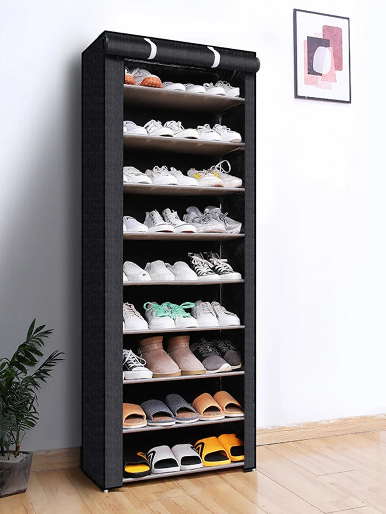 Multilayer Dustproof Shoe Storage Rack – Space-Saving Nonwoven Shoe Cabinet & Organizer for Home Furniture