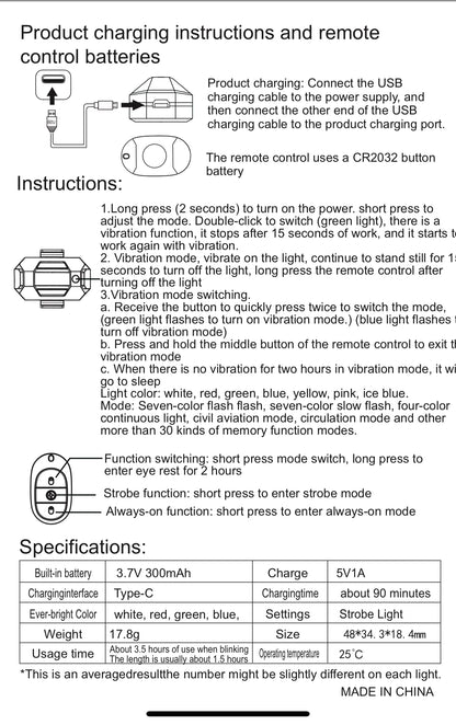 Donwof M3 Car & Motorcycle Strobe Light – Waterproof LED Anti-Collision Warning with Remote
