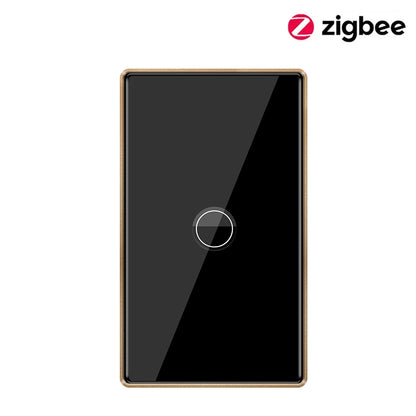 Tuya ZigBee Smart Touch Light Switch (1/2/3/4 Gang) – Aluminum Alloy Wall Switch with Neutral Wire, Smart Life App, Alexa & Google Home Control