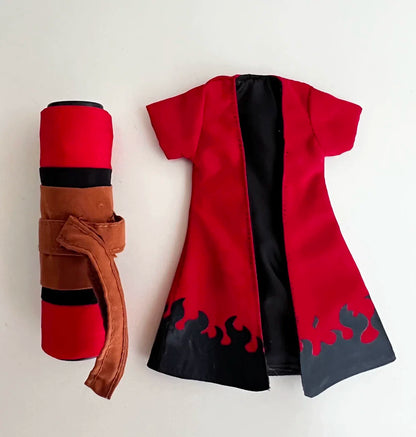 Naruto Anime Figure Accessories - 1/12 Scale Mini Robe, Skirt and Bamboo Hat for SHF Action Figures