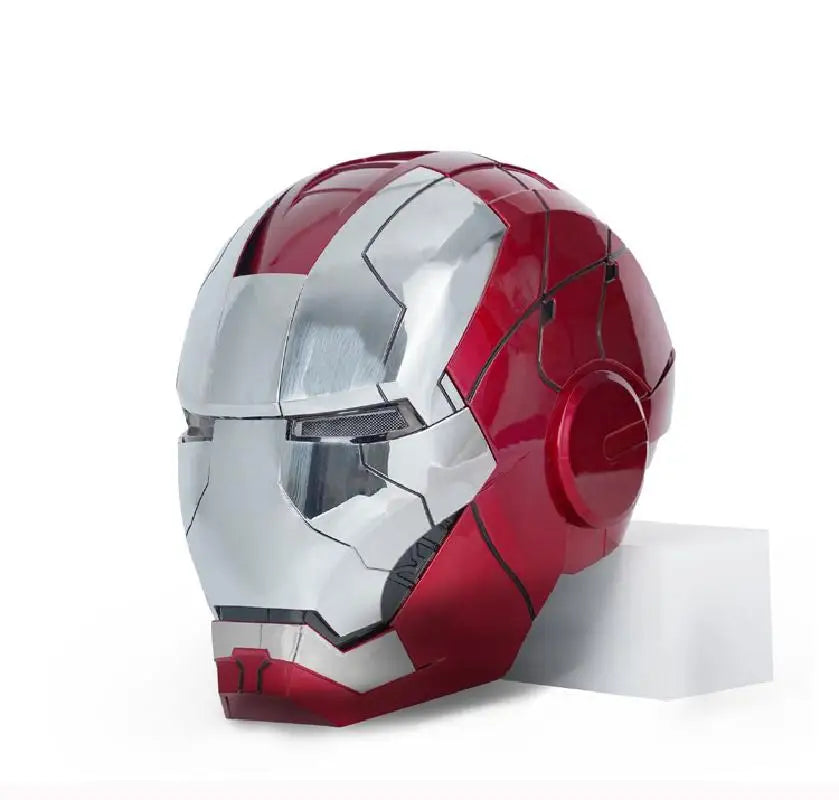 Iron Man Helmet 1:1 Mk5 Mk50 - Electric Open/Close, English Voice, Remote Control Cosplay Toy, Avengers War Machine, Ideal Christmas Gift