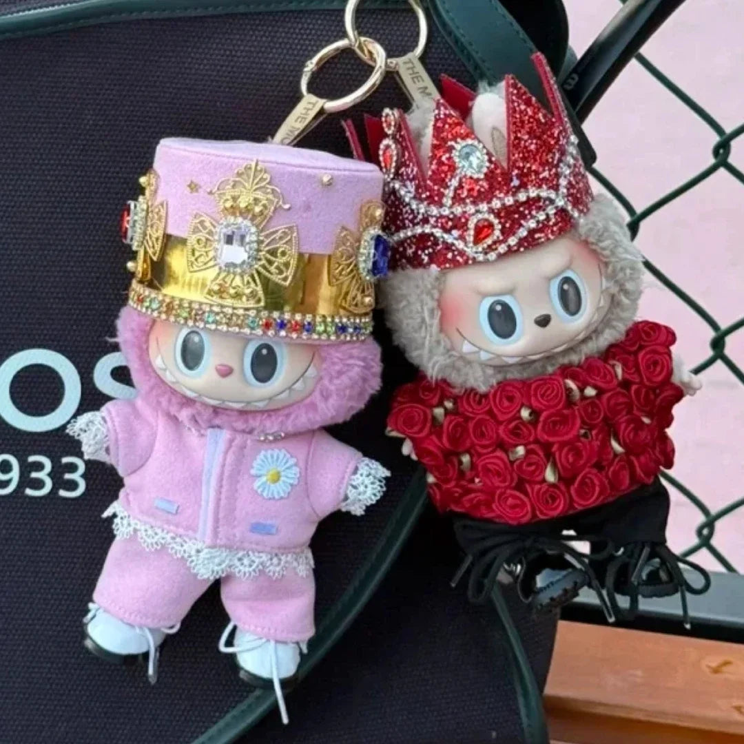 G-Dragon Labubu Baby Clothes 17cm Vinyl Plush Doll Outfit – Cute Suit Pendant for Doll Keychains