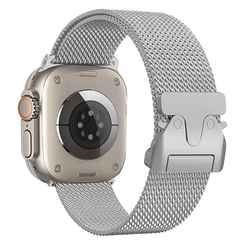 Milanese Loop Stainless Steel Strap for Apple Watch – Compatible with Ultra 2, Series 10/9/8/7/6/5/4 (38mm-49mm)