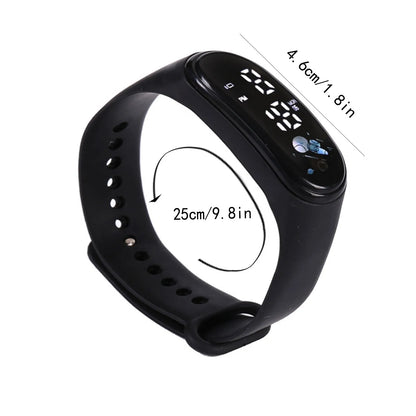 Kawaii Kids Smart Watch – Waterproof Digital Sports Watch for Boys & Girls with Silicone Strap