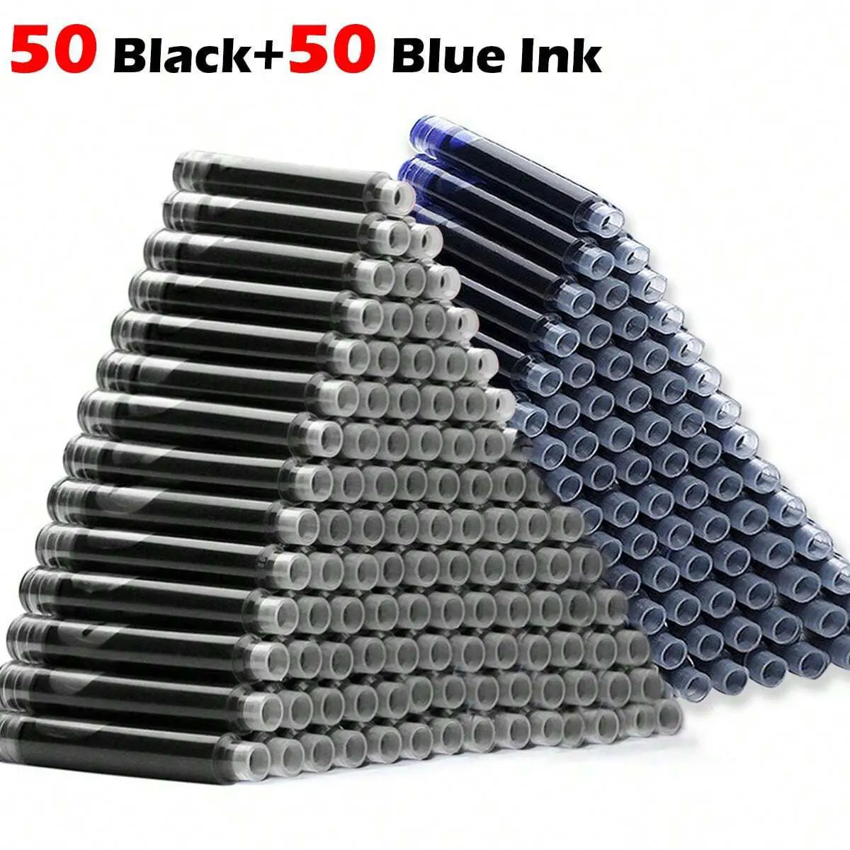 Retro Metal Fountain Pen — 1-100PCS Set with Replaceable Ink, Elegant Writing Pen for Office, School, and Stationery Gifts
