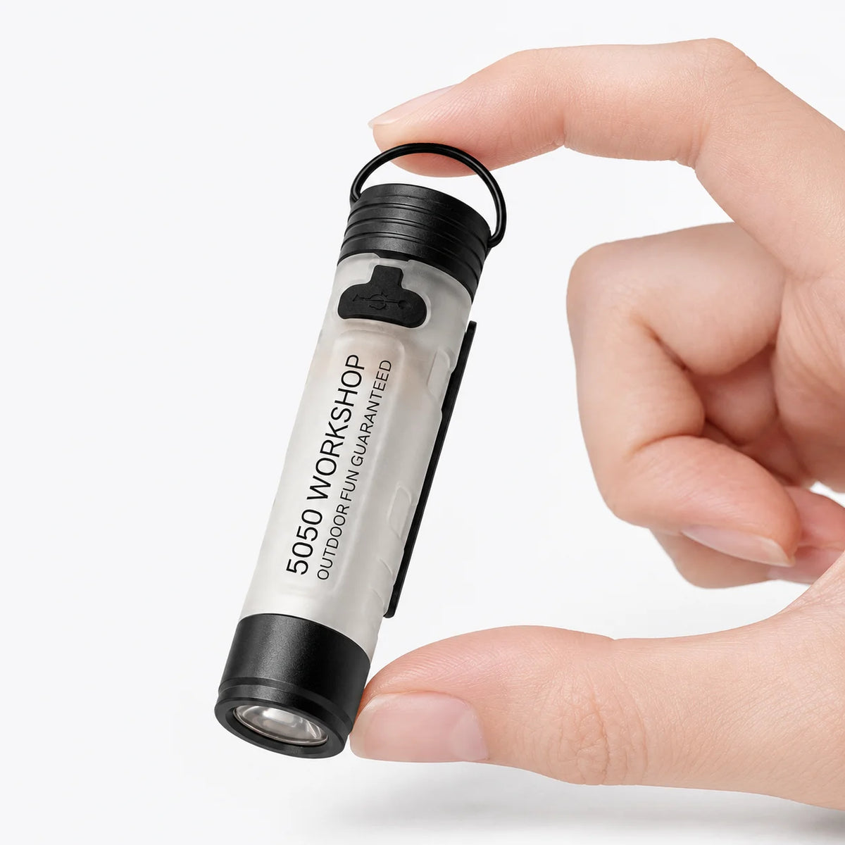 Mini 5050 Rechargeable LED Pocket Flashlight - Clip-On Hat Light and Portable Keychain Torch for Camping, Hiking, and Outdoor Use