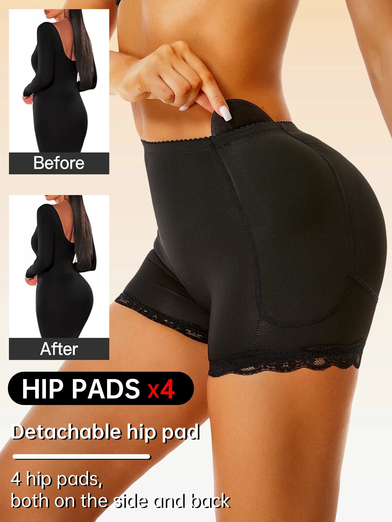 Women’s Body Shaper Panties – Padded Butt Lifter & Hip Enhancer Shapewear Briefs