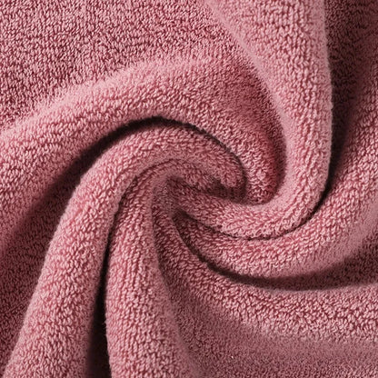 3-Piece Cotton Towel Set – 2 Hand Face Towels 35x75cm + 1 Bath Towel 70x140cm Soft Washcloth Gift Set