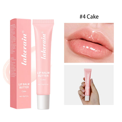 Summer Lip Balm Gloss - Moisturizing Vanilla Mint Scented Transparent Lip Oil Makeup