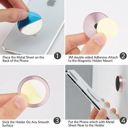 Universal Magnetic Car Phone Holder — Dashboard & Wall Mount Stand for iPhone, Xiaomi, Huawei, Samsung