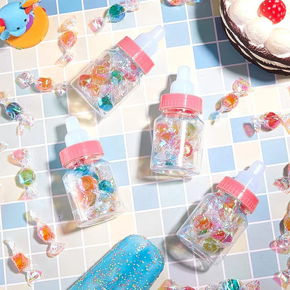 12Pcs Mini Feeding Bottles - Baby Shower Favor Candy Bottles for Birthday Gift Decor
