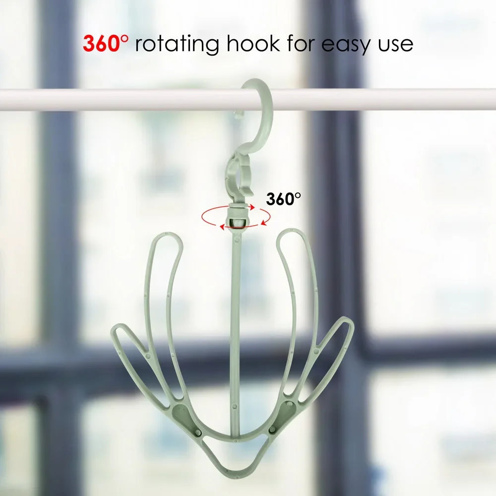 Multifunctional Shoes Drying Hanger - Windproof Rotatable Balcony Rack for Scarves, Neckties, and Shoes - Home Storage Organizer
