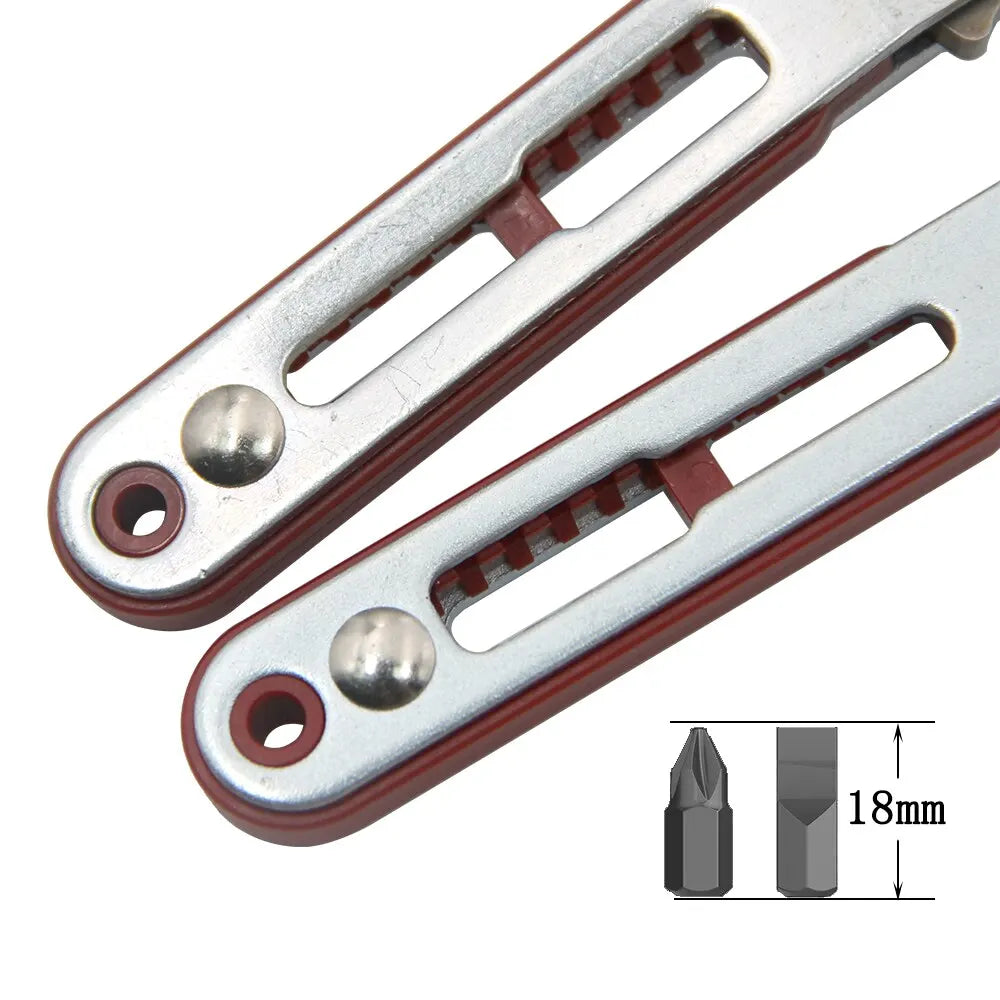 Multifunctional Ratchet Screwdriver: Bidirectional, Forward & Reverse Elbow Design - Includes Flat Head, Cross, and Slotted Tools