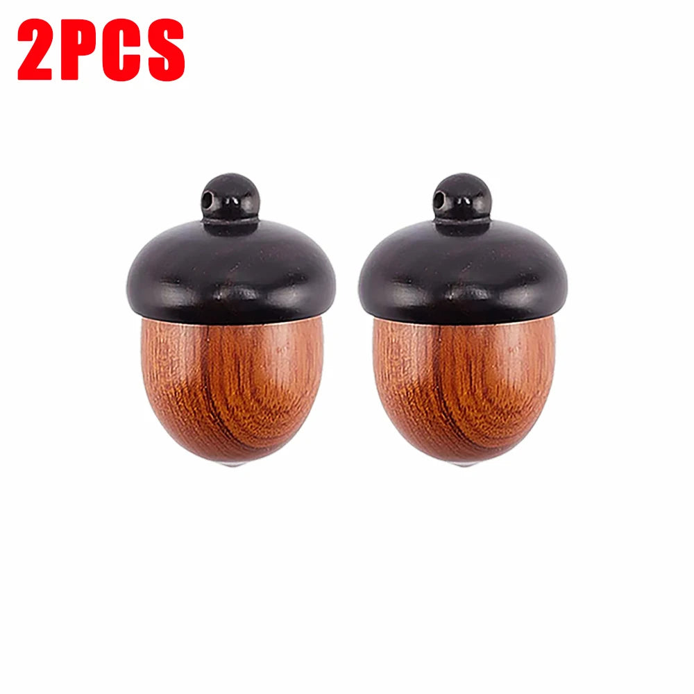 Mini Wood Acorn Pendant Box - 5/1Pcs Portable Multi-Purpose Rescue Pill Case & DIY Storage Container