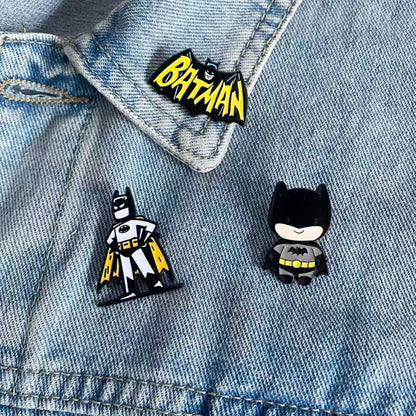 Bat Shaped Enamel Pin Set - 3/5PCS Classic Cartoon Brooches for Backpacks, Clothing & Gifts