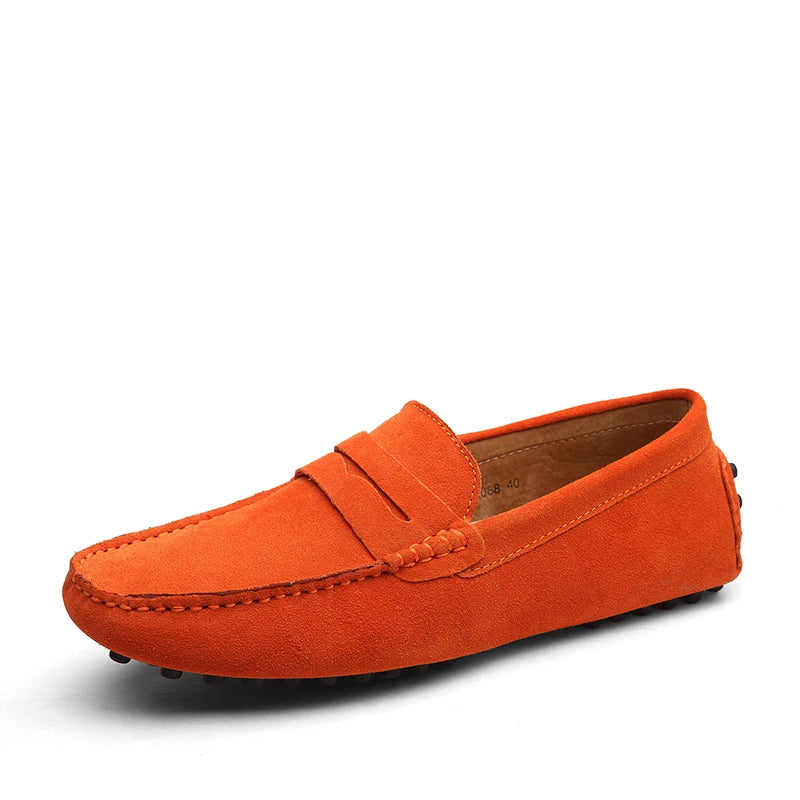 Men's High-Quality Leather Loafers – Casual Moccasins Slip-On Flats, Fashion Driving Shoes, Size 38-49