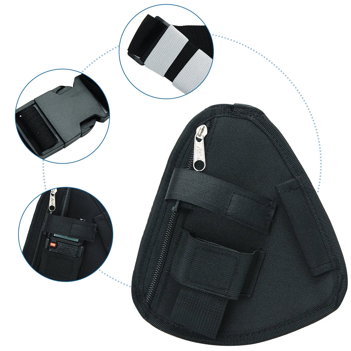 BAOFENG and ABBRREE Tactical Radio Chest Harness – Nylon Vest Rig Pack for BF-888S and UV-5R Walkie Talkies