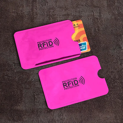 10PCS RFID Card Protector Sleeves - Anti Scan NFC Blocking Aluminum Foil Credit Card Holder