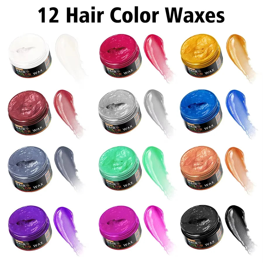 Halloween Hair Color Wax – Easy Wash DIY Temporary Hair, Eyebrow & Beard Dye Cream