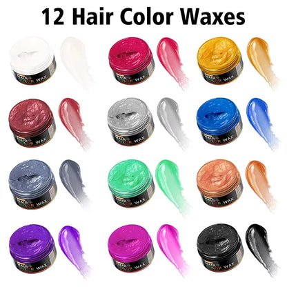 Halloween Hair Color Wax – Easy Wash DIY Temporary Hair, Eyebrow & Beard Dye Cream