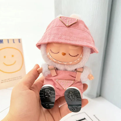 Anime Labubu Doll Clothes – Fashion Overalls for Labubu Idol V1/V2 Plush Dolls, 15cm/17cm Universal Accessories