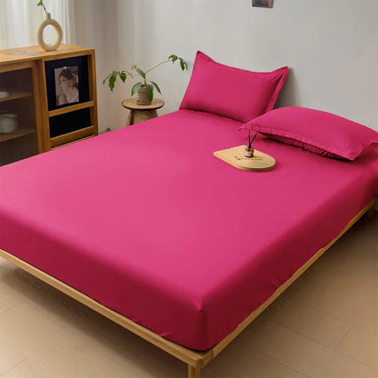 Waterproof Fitted Mattress Cover — Thick Bed Protector Sheet for Single, Double, Queen & King Size Beds