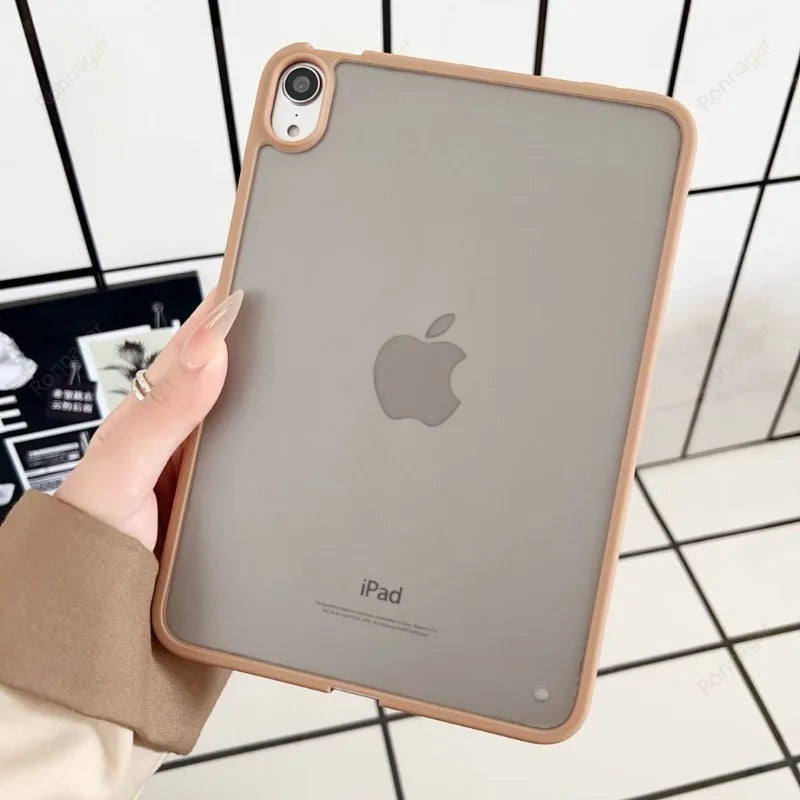 Matte Transparent iPad Case - Protective Cover for iPad A16, Air 11/13, Pro 11/12.9/13 & 10th–12th Gen Models