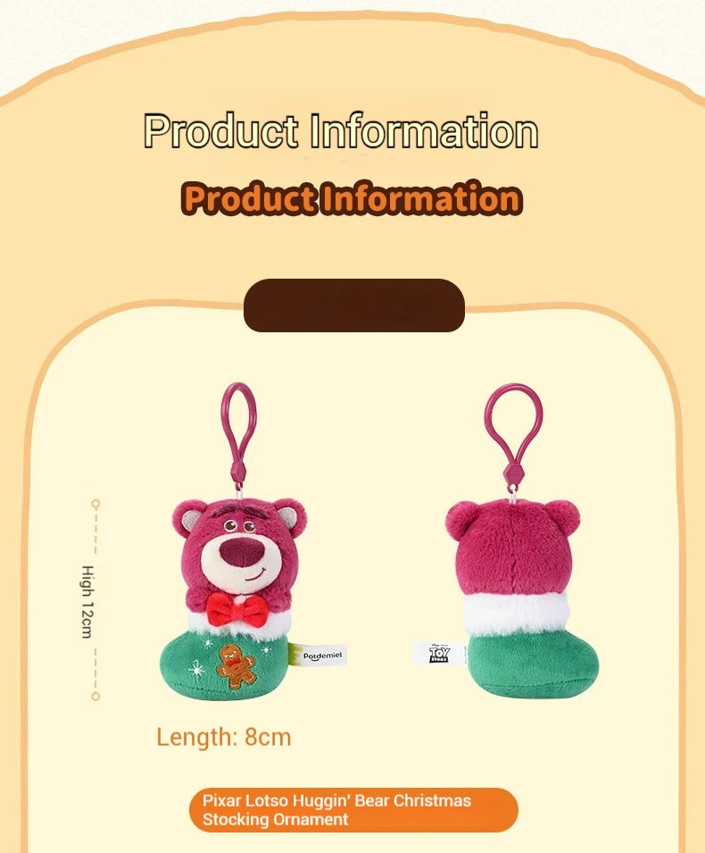 Cute Christmas Plush Keychain – Cartoon Doll Pendant for Backpack & Gifts