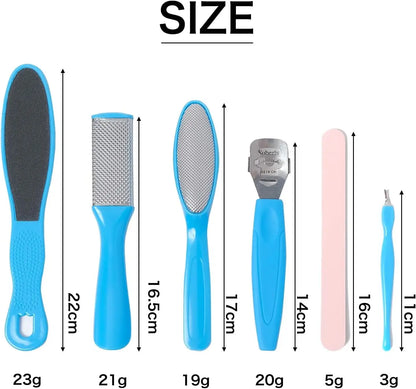 8 Piece Foot Exfoliating File Set - Octopus Fish Eye Heel Scraper for Callus Removal, Cracked Heel and Sole Care