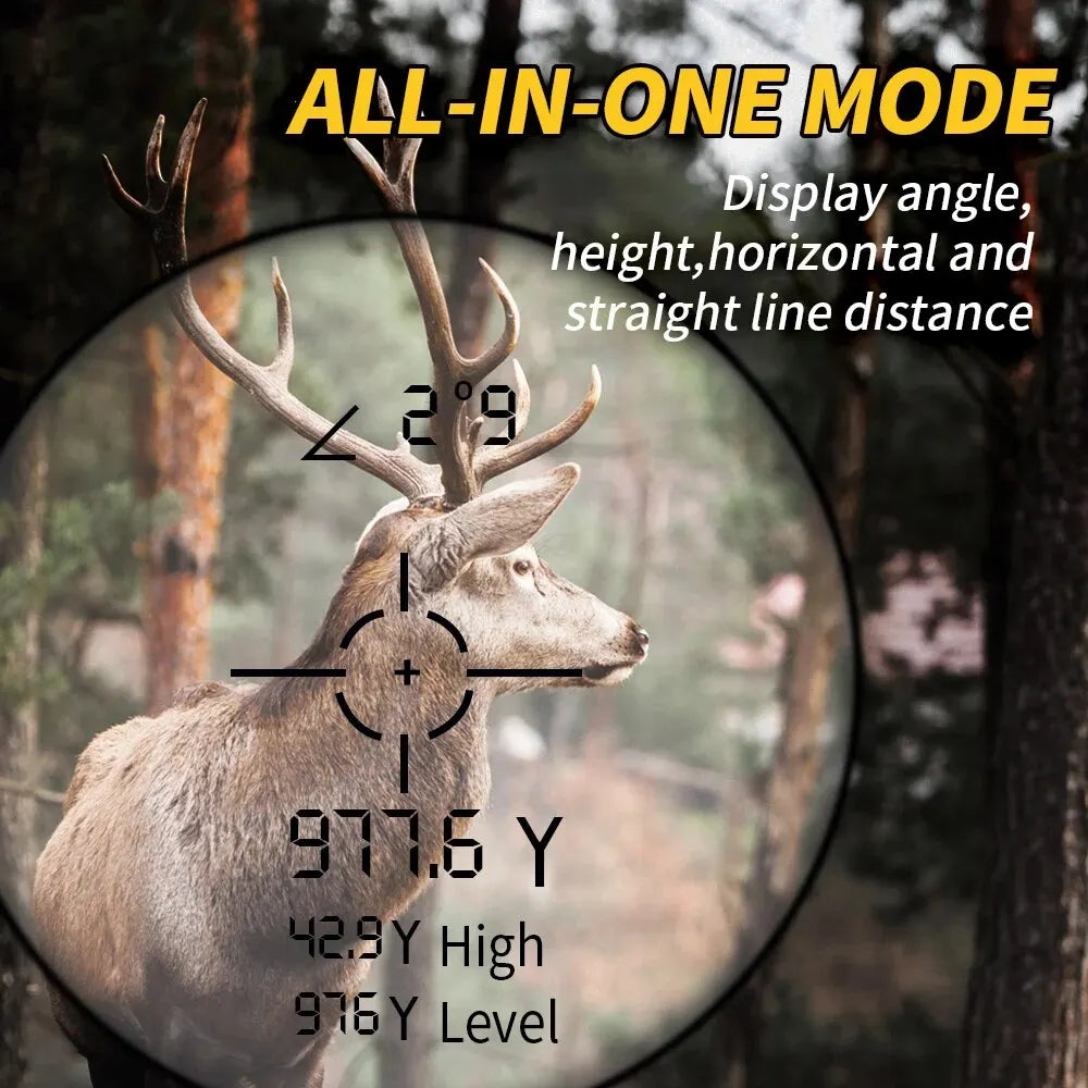 REVASRI Hunting Laser Rangefinder – 1000 Yards, Rechargeable Battery, Target Acquisition Tech