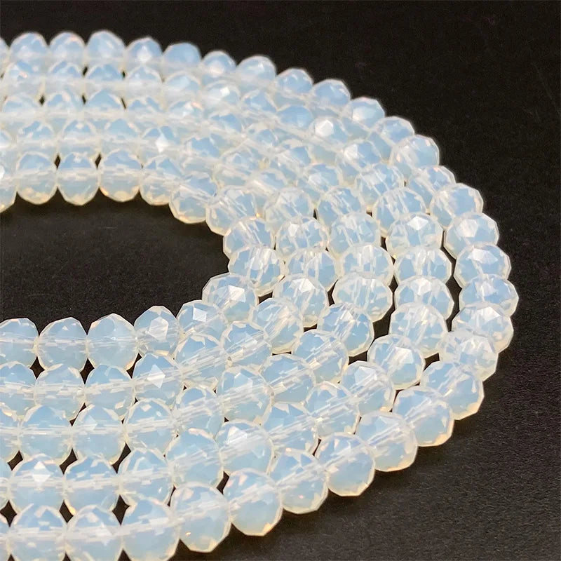 Faceted Crystal Glass Beads 2-8mm Loose Spacer Beads for DIY Jewelry Making Bracelets & Earrings
