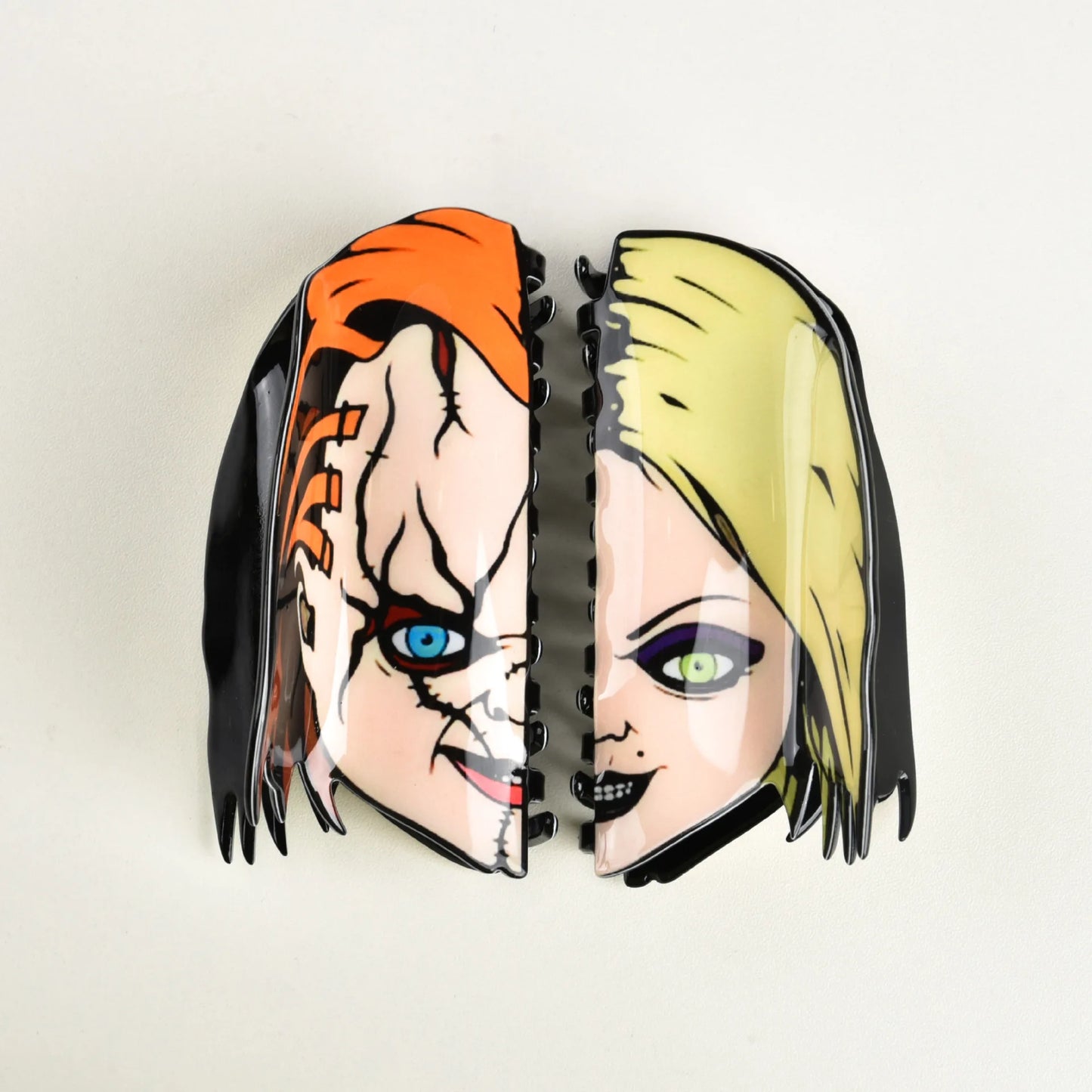 New Horror Series Hair Clips — Acrylic Claw Clips with Clown, Crab, and Shark Designs, Halloween Hair Accessories for Women