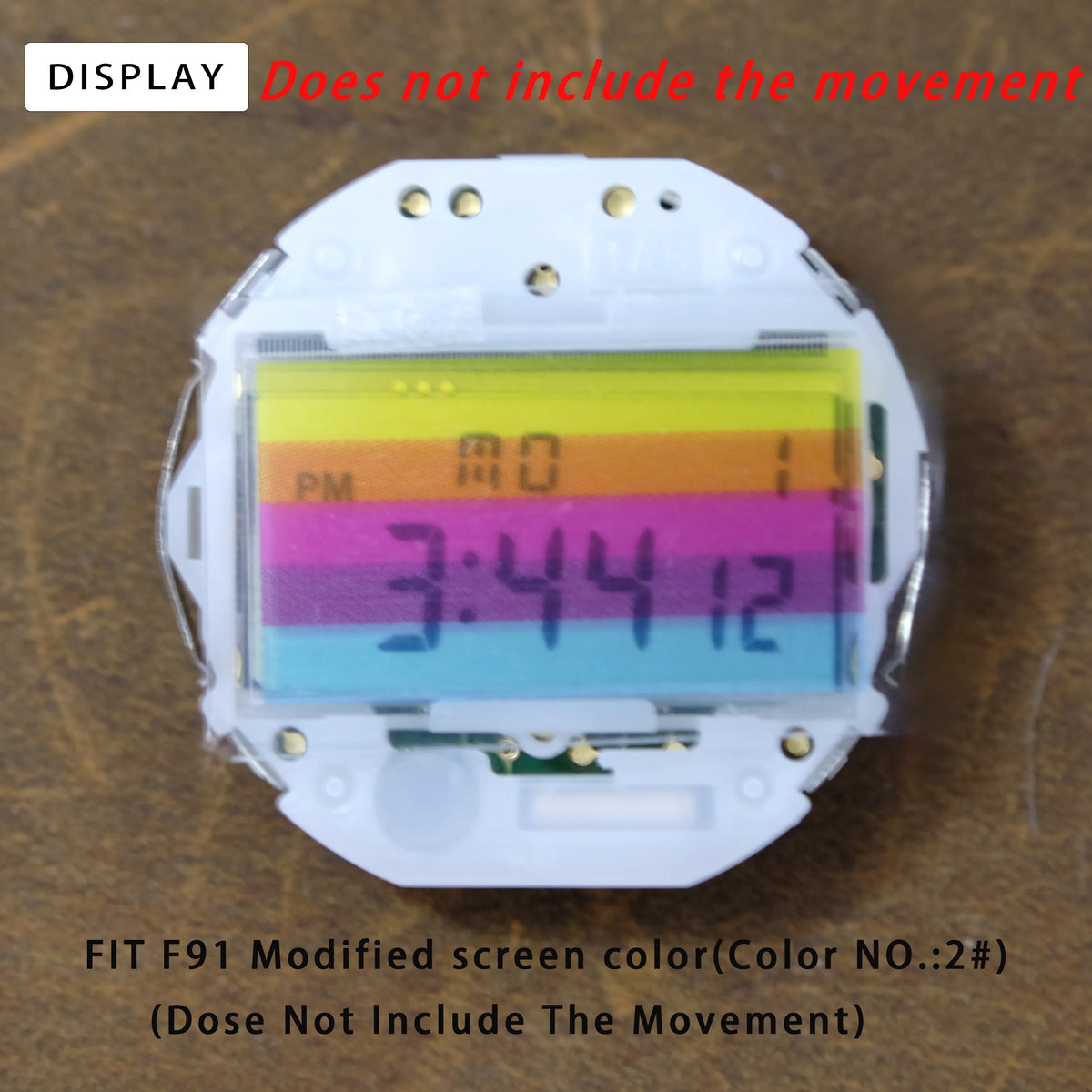 Casio F91W WS-7 A158 A159W A168 Screen Color Film - 3PCS Retro Square DIY Watch Modification Stickers