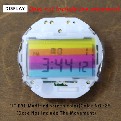 Casio F91W WS-7 A158 A159W A168 Screen Color Film - 3PCS Retro Square DIY Watch Modification Stickers