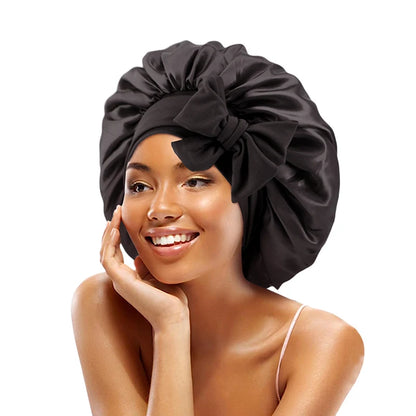 New Satin Sleeping Hat for Women – Stretchy Tie Band, Adjustable Night Shower Cap, Hair Head Cover Bonnet Turban