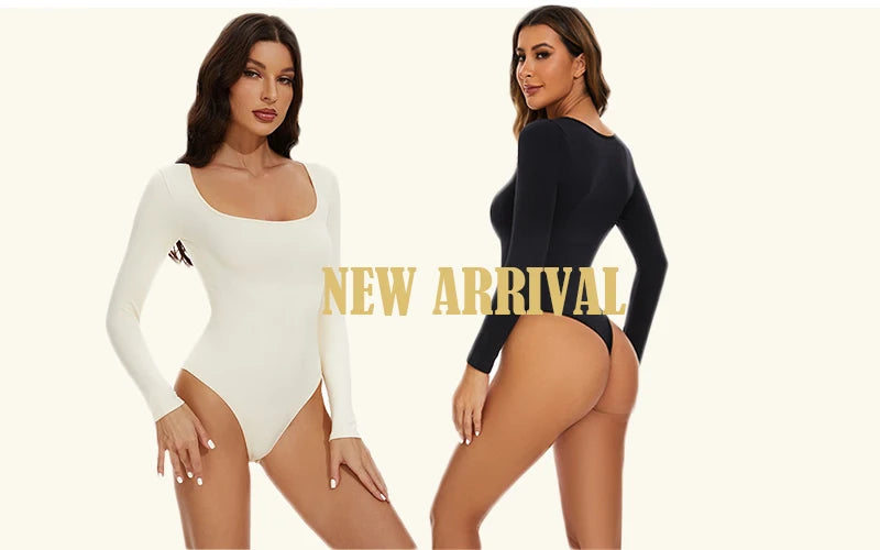 GUUDIA Ribbed Tummy Control Jumpsuit – Light Compression Daily Shaper Bodysuit with Open Crotch Shapewear Design