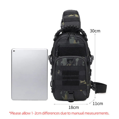 Camping Tactical Chest Bag – MOLLE Sling Backpack for Men, Outdoor Hiking, Cycling & Fishing