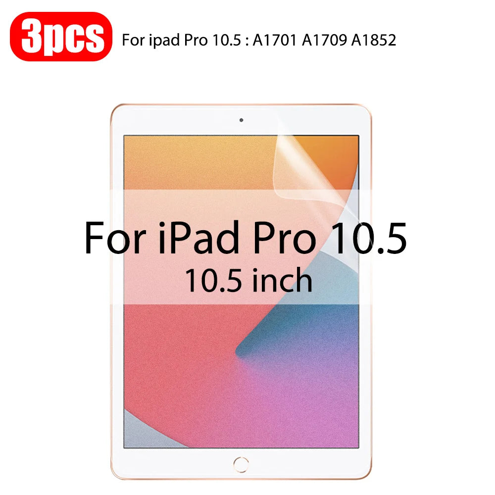 3Pcs Paper-Like Screen Protector for iPad Air & Pro – Compatible with 6th to 10th Gen (11", 12.9", 10.5")