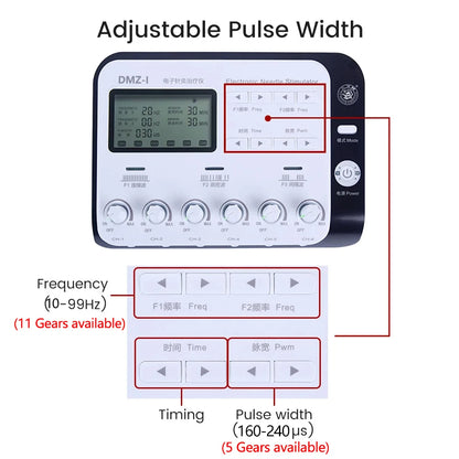 6-Output Channel TENS Muscle Electrostimulator - Physiotherapy Body Massager, Electroacupuncture Needle Patch Machine