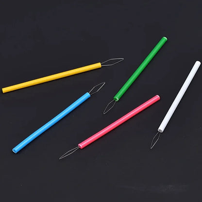5-Piece Sewing Threading Tool Set - Plastic Threaders for Beadwork, Crafts & Hand Sewing