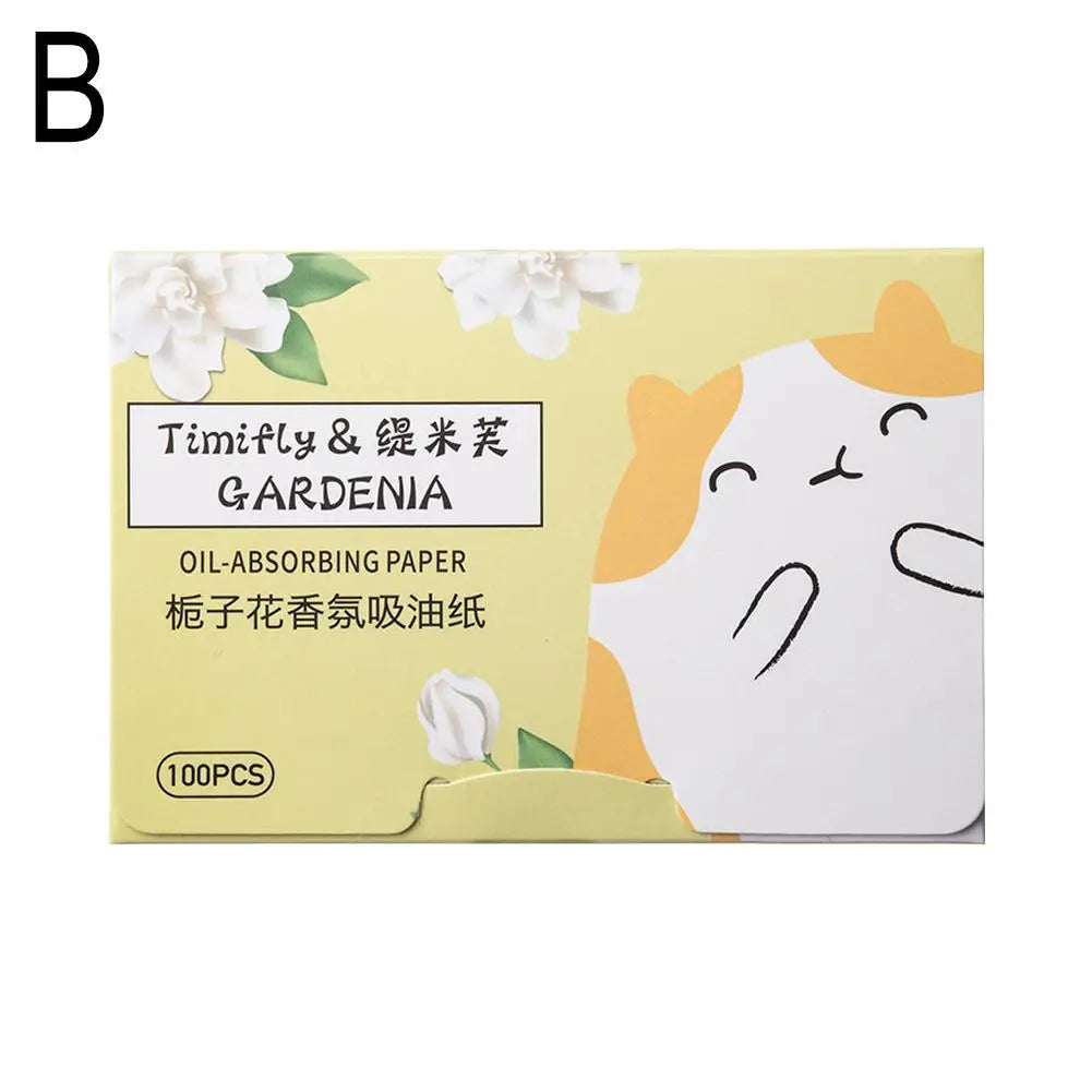 100Pcs Facial Oil Blotting Papers - Portable Oil-Absorbing Face Cleaning Wipes