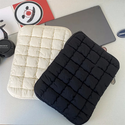 Puffy Quilted Laptop Bag Sleeve 11-15.6 Inch — Protective Notebook Cover for MacBook Air/Pro, iPad, Lenovo, HP