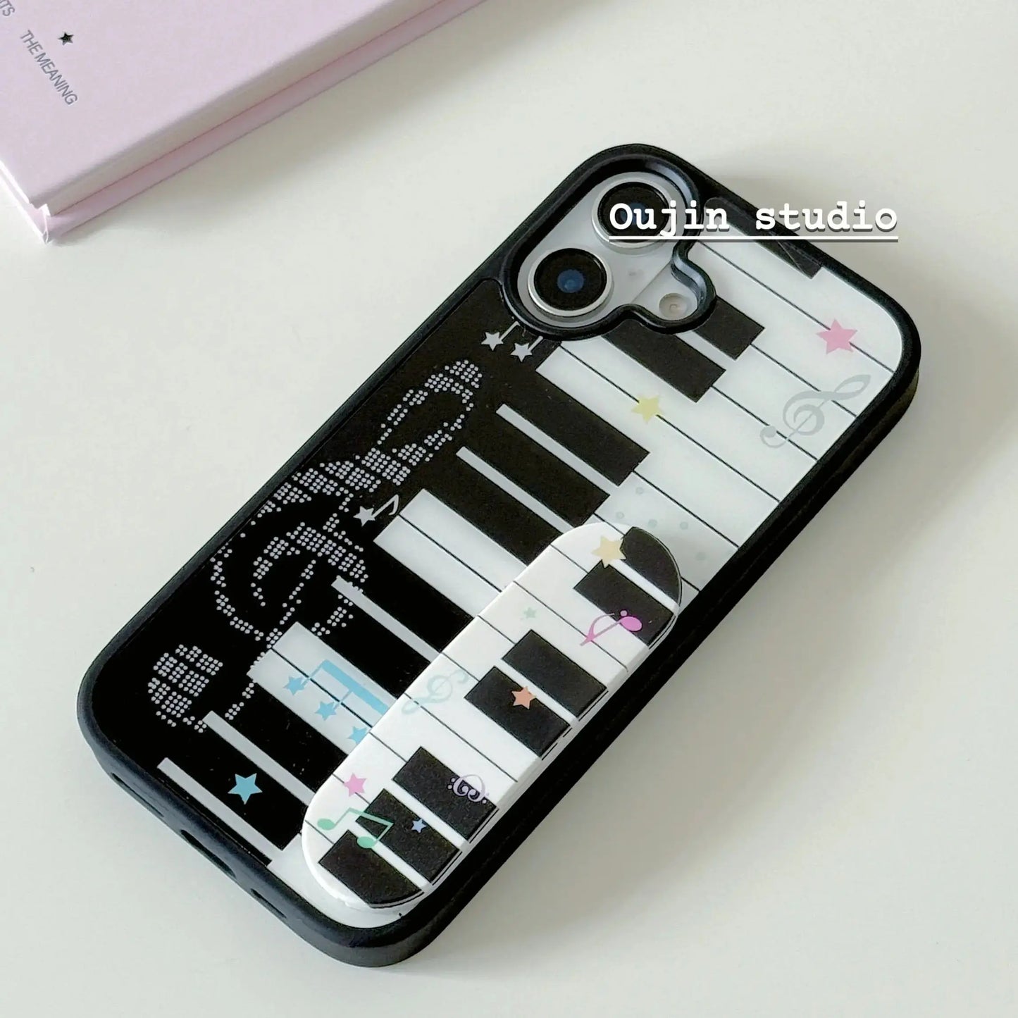 Cute Piano Art Star Phone Case - Y2K Keyboard Design Cover for iPhone 17, 16, 15, 14, 13, 12, 11, X, XR, 8 & 7 Plus