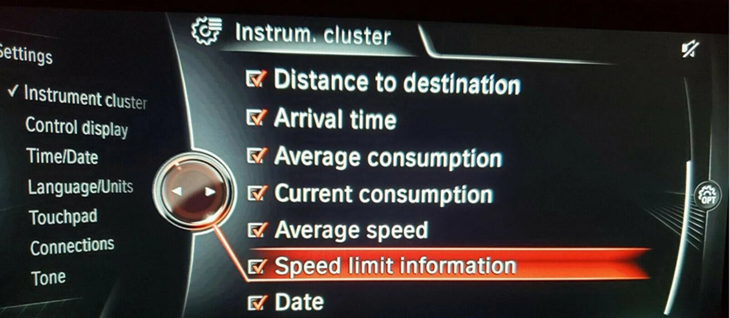 BMW Speed Limit Info Module — SLI Emulator Dashboard Display for F/G Series with NBT CIC ID7