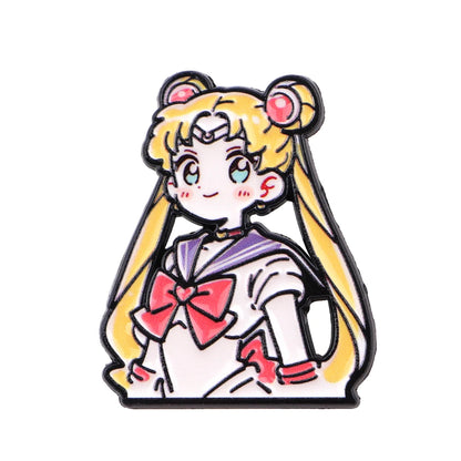Cute Anime Enamel Pins for Girls – Manga Cartoon Brooches for Backpack, Hat & Cosplay Gifts