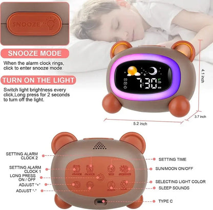 Kids Alarm Clock – OK to Wake Sleep Training Clock with Sound Machine, Birthday Gift for Boys & Girls