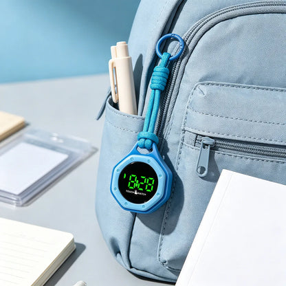 Trendy Electronic Pendant Watch - Simple Backpack Hanging Watch for Middle and High School Students