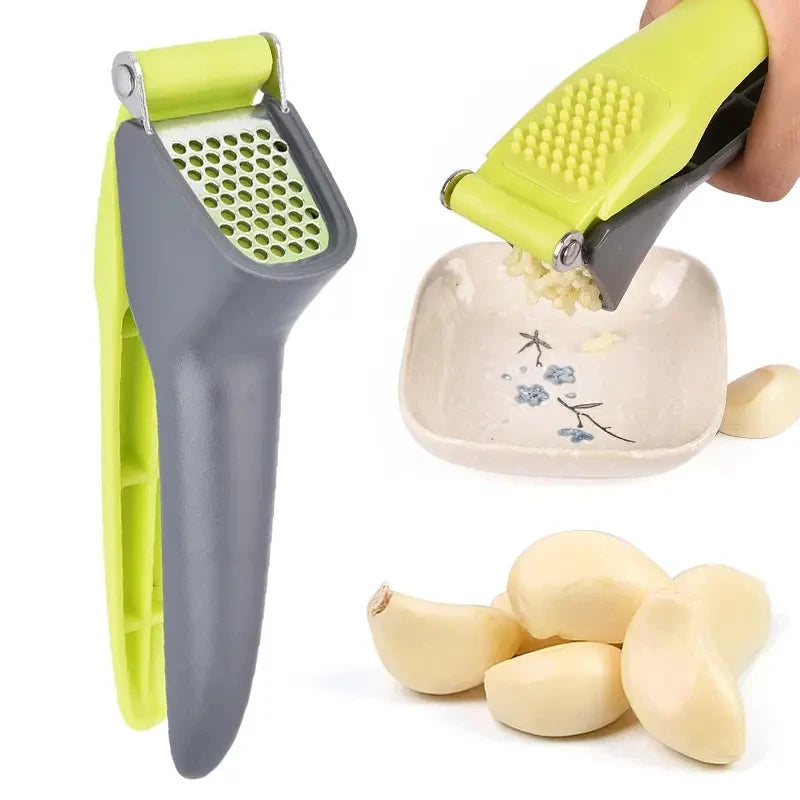Garlic Press – Small Household and Outdoor Kitchen Tool for Crushing and Squeezing Garlic